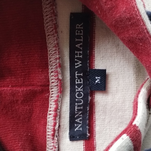 Nantucket Whaler stripe multicolor hoodie Sz medium men beachy old money preppy - Picture 7 of 11